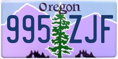 OR license plate 995ZJF