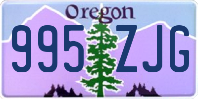 OR license plate 995ZJG