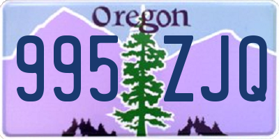 OR license plate 995ZJQ