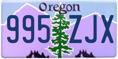 OR license plate 995ZJX