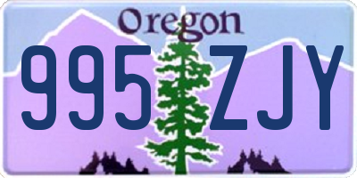 OR license plate 995ZJY