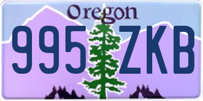 OR license plate 995ZKB