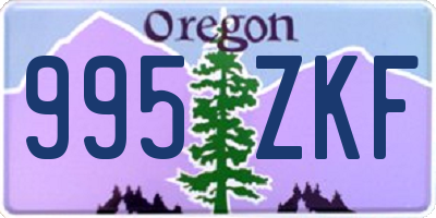 OR license plate 995ZKF