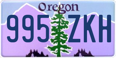OR license plate 995ZKH