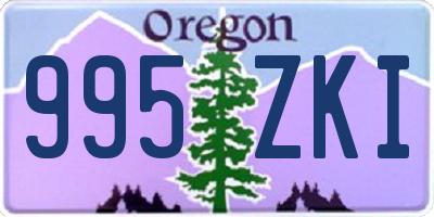 OR license plate 995ZKI