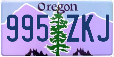 OR license plate 995ZKJ