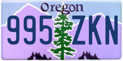 OR license plate 995ZKN