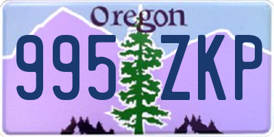 OR license plate 995ZKP