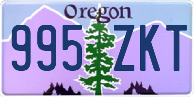 OR license plate 995ZKT