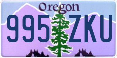 OR license plate 995ZKU