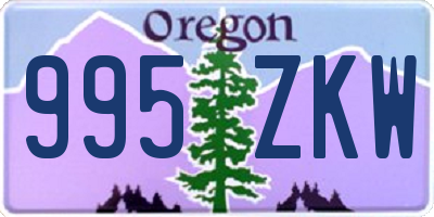 OR license plate 995ZKW