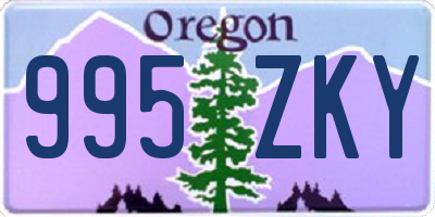 OR license plate 995ZKY