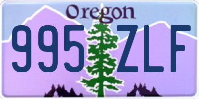 OR license plate 995ZLF