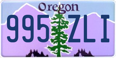 OR license plate 995ZLI