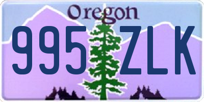 OR license plate 995ZLK