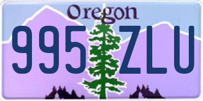 OR license plate 995ZLU