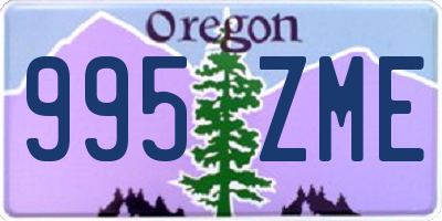 OR license plate 995ZME