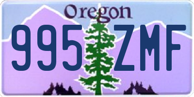 OR license plate 995ZMF