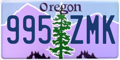 OR license plate 995ZMK