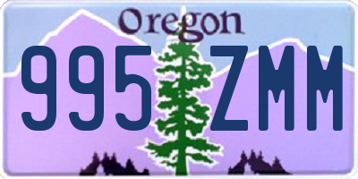 OR license plate 995ZMM