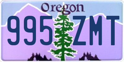 OR license plate 995ZMT