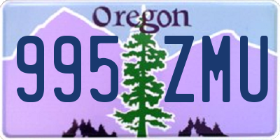 OR license plate 995ZMU