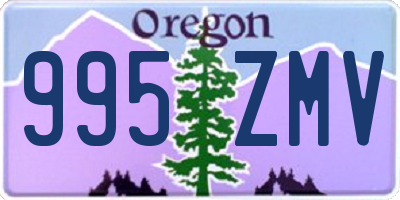 OR license plate 995ZMV