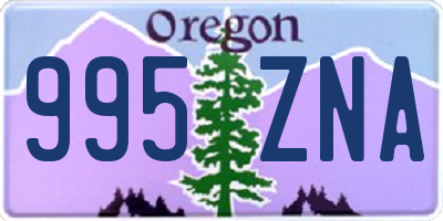 OR license plate 995ZNA