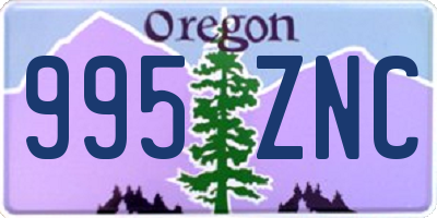 OR license plate 995ZNC
