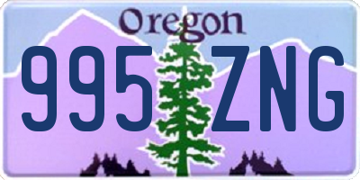 OR license plate 995ZNG