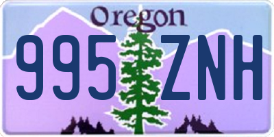 OR license plate 995ZNH