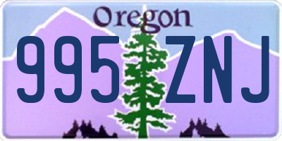 OR license plate 995ZNJ