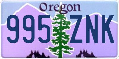 OR license plate 995ZNK