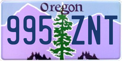 OR license plate 995ZNT