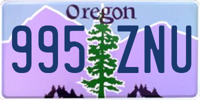 OR license plate 995ZNU