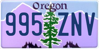 OR license plate 995ZNV