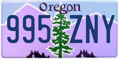 OR license plate 995ZNY