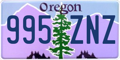 OR license plate 995ZNZ