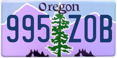 OR license plate 995ZOB