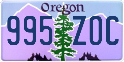 OR license plate 995ZOC