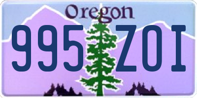 OR license plate 995ZOI