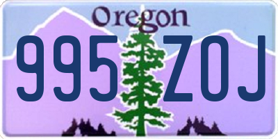 OR license plate 995ZOJ