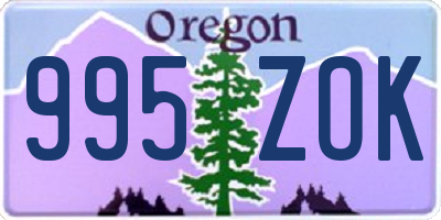 OR license plate 995ZOK