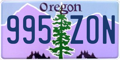 OR license plate 995ZON