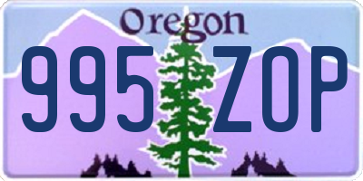 OR license plate 995ZOP