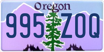 OR license plate 995ZOQ