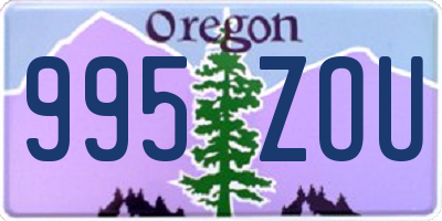 OR license plate 995ZOU
