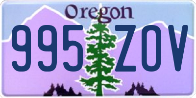 OR license plate 995ZOV