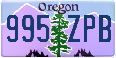 OR license plate 995ZPB