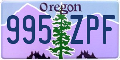 OR license plate 995ZPF